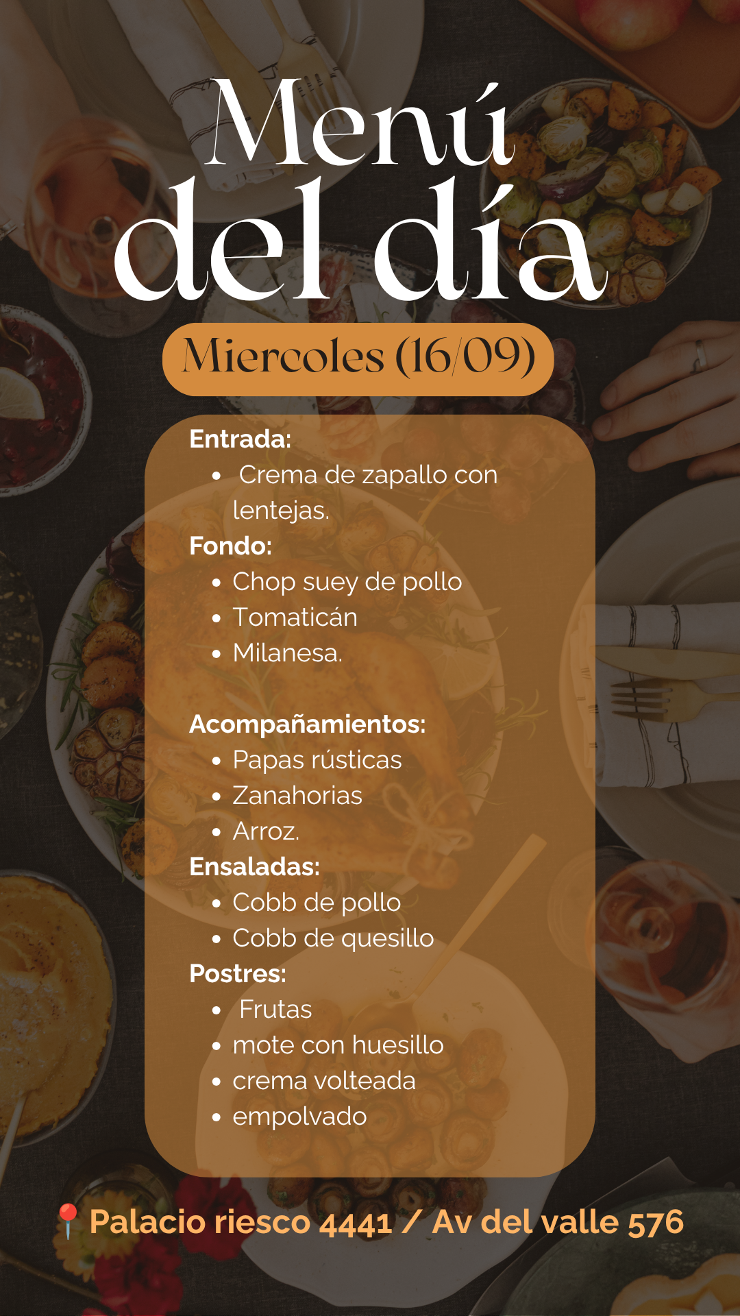 Menú del día